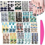 SILPECWEE 20 Sheets Toe Nail Sticke