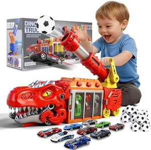 BYFWH T-rex Dinosaur Truck Toy, Ejection Shooting Car with Storage Bay