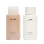 OUAI Thick Shampoo + Conditioner Set - Fight Frizz and Nourish Dry, Thick Hair with Keratin, Marshmallow Root, Shea Butter & Avocado Oil - Free of Parabens, Sulfates & Phthalates - 10 fl oz Each