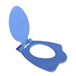 TAXAN Anglo Indian Toilet Seat Cover with Round Edges, PVC Cover for Indian Toilet Seat - High Glossy Finish, Sleek Design - Non-Soft Closing Commode Seat with Cover with Installation Kit (19.5x16 IN)