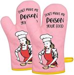 Miracu Funny Oven Mitts, Fun Pink O