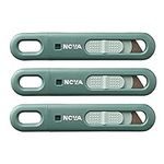 Nova Disposable Safety Knife, Utility Knife, Box Cutter, Fixed Compact Cut, Ambidextrous Feature, Ideal for Food Industry, Warehouse, for Cutting Boxes, Cartons, Packing. (3 Pack)