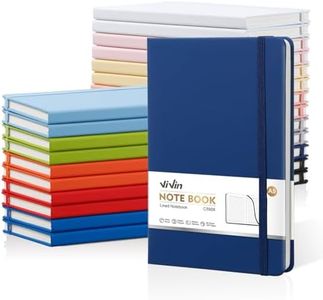 ViVin Lined Journal Notebooks for Work,192 Pages,5.5 x 8.3 inch,College Ruled,A5 Hardcover Journaling Notebooks for Writing,24 Pack Bulk