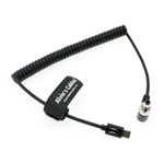 Alvin's Cables PD USB-C Type-C to Lock DC 12V Coiled Power Cable for Blackmagic Video Assist| Atomos Shogun| SmallHD| Feelworld Monitor