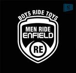 SIGN EVER Boys Ride Toys Men Ride Bike Stickers Compatible for Royal Enfield Classic 350 Tank Sides Vinyl Decals Color:White L x H 11.50 cm x 10.00 cm Pack of 2