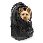 Kurgo G-Train Pack, Carrier Backpack for Small Dogs and Cats, Ideal for Hiking or Travel, Waterproof Bottom, Black