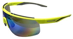 Rawlings Baseball Sunglasses or Softball Sunglasses - Ages 10 to Adult - Unisex Fit - Cycling Sunglasses - Green Frame - Rainbow Lens