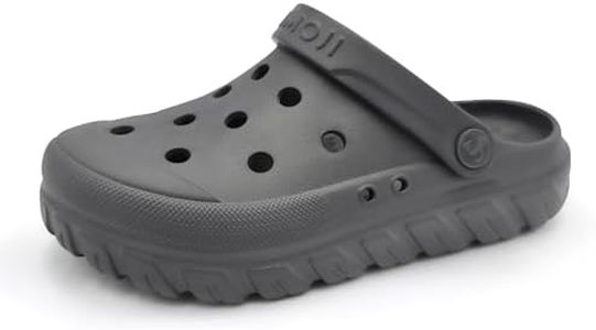 Amoji Garden Clogs Shoes Garden Shoes Gardening Shoes Summer Clogs Yard Shoes CL212 Gray Size 11 Women/10 Men