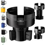 Integral Mug Integrator Expandable Mug Holder - YETI 14oz Rambler Cup Holder - Coffee Mug Car Cup Holder Expander with Adjustable Base - Rubber Tabs Hold Most Coffee Mugs Ramblers 10oz