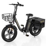 CYCROWN CycFree-MAX Electric Bike for Adults 120KM, 20"*4.0 Fat Tire Ebike Peak 1000W 32KMH, 48V/20Ah Removable Battery, Folding Electric Bicycle with 7-Speed-SIS, Full Suspension for Commuting