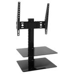 AVF ESL422B-T Tilt and Turn TV Mount with 2 AV Shelves, Cable Management System for 25 to 40-Inch TV, Black