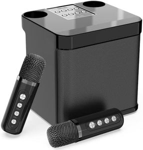 FULLIFE Karaoke Machine for Adults & Kids – Portable Bluetooth Speaker with 2 Wireless Microphones, 3000mAh Battery, Echo & Vocal Cut, TF/USB/AUX Support for Home & Party Entertainment