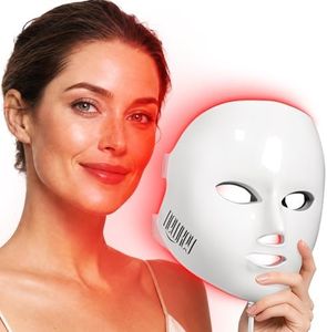 NEWKEY Blue Light Therapy for Acne, 7 Colors LED Face Mask Light Therapy, Blue Red Light Therapy Mask for Wrinkle Acne Reduction - Photon Skin Care Beauty Mask