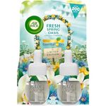 Air Wick Plug in Diffuser Twin Refill, Fresh Spring Oasis, Pack 2 x 19ml, Long Lasting Fragrance, Lasts up to 200 days, Plug in Air freshener