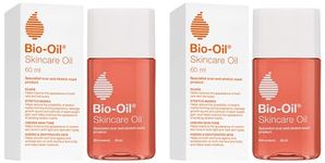 Bio-Oil Original Face & Body Oil Suitable for Scar Removal | Uneven Skin Tone| Stretch Marks & Ageing Signs for Glowing Skin with Vitamin A & E | All Skin Types | 60ml (Pack of 2)