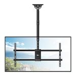 WALI Ceiling TV Mount for 37-90 inch, Hanging Adjustable Ceiling Mount TV Bracket Fits Most LED, LCD, OLED 4K TVs, Holds up to 220lbs, Max VESA 800x400mm (CM3790), Black