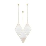 Umbra Dima Mirrors, Trio of Decorative Diamond Shaped Mirrors for Wall — Apartment Décor/Wall Art, Matte Brass, Set of 3, 29 x 18 x 1.5 cm