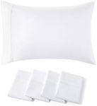 Bedsure Pillow Cases Standard Size Set of 4 - White Polyester Microfiber Pillowcases 4 Pack, Super Soft and Cozy Pillowcase, Pillow Case Covers with Envelop Closure, 20x26 Inches