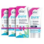 Veet Pure Hair Removal Cream for Women For Sensitive Skin - 50g Pack Of 3