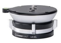 Sunwayfoto Black LB-90L 90mm Low Profile Leveling Base for Tripod w External Bubble Level & Butterfly Lock Collar +/-15° Tilt