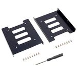 SAISN Mounting Bracket Adapter HDD SSD 2.5 to 3.5 Adapter Hard Drive Holder (2 Pack)