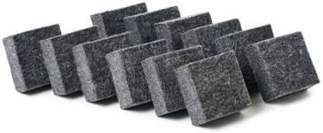 Charles Leonard Multi-Purpose Felt Erasers Class Pack, 2 x 2 Inches Each, Charcoal, 12-Pack (74520)