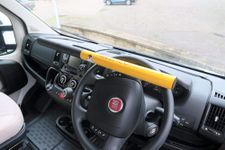 Milenco Commercial Car Steering Wheel Lock Yellow High Visibility Car Van Anti Theft Metal Wheel Lock with 4Tress Non Slip Car Dash Mat (4T-ML-0512)