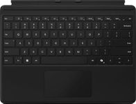 Microsoft Surface Pro Keyboard Without Pen Storage for Surface Pro 9 and 8, Alcantara Material, Black