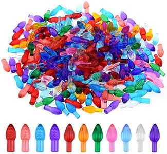 Tongcloud 300pcs Replacement Lights Bulbs for Ceramic Christmas Tree Plastic Christmas Tree Light Bulb for Ceramic Tree Accessories