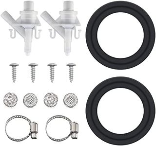 Dreyoo 2 Pcs RV Toilet Valve with RV Toilet Ball Seal, Water Valve Replacement Kit 385311641 Compatible with Dometic 300 310 320 Series Pedal Flush Valve Toilets RV Toilet Parts Seal for Camper Toilet