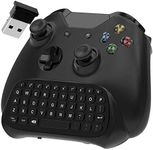 OSTENT 2.4G Wireless Chat Gamepad Keyboard with Headset Audio for Microsoft Xbox One/S/X Controller Color Black