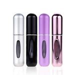 Portable Mini Refillable Perfume Atomizer Bottle?Atomizer Perfume Bottle,Refillable Perfume Spray, Scent Pump Case, Perfume Atomizer Refillable Travel 4 Pcs Pack of 5ml