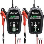 [2-Pack] 3-Amp Car Battery Charger,