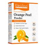 Elecious Orange Peel Powder For Skin and Face (200 Grams) | No Chemical, No preservative | Help in Tan Removal, Face cleansing and make skin glowing