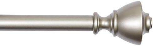 Amazon Basics 1-Inch Wall Curtain Rod with Urn Finials, 36 to 72 Inch, Nickel