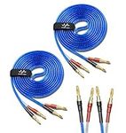 Wyvern [Pair] HiFi Speaker Wire/Assembled (Banana to Banana Plugs) Blue (9.8feet)