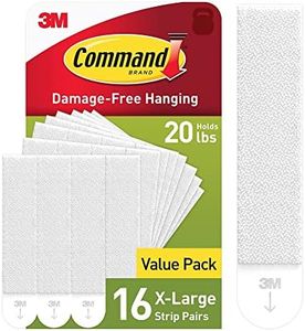 Command 20 lb White Picture Hanging Strips 17217-16NA, 16 Pairs