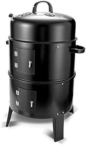Bargene 3 in 1 Portable Charcoal Vertical BBQ Roaster Grill Smoker