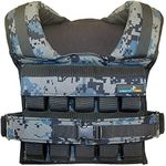 Gymnastics Power - Weighted Vest 6lb, 10lb, 12lb, 25lb, 35lb, 45lb, 60lb Removable Iron Weights for Men and Women Workout for Calisthenics and Fitness Sport Training (45 LB - Camo)