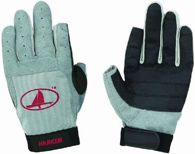 Harken Sport Classic Full Finger Glove, Grey/Black/Red, Small