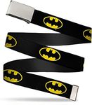 Buckle-Down Web Belt - Batman Outlines Black/White, Multicolor, 1.25" Wide - Fits up to 42" Pant Size