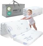 voomf Trifold Pack and Play Mattress - 38"x26" Pack N Play Mattresses Pad with Breathable Removable Cover - High Density Foam Foldable Portable Baby Crib Mattress 2Inch