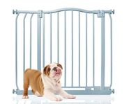 Bettacare Curved Top Dog Gate, 80cm - 89cm, Matt Grey, Pressure Fit Pet Gate for Dog and Puppy, Pet and Dog Barrier, Easy Installation