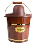 Nostalgia ICMW400 Vintage Collection 4-Quart Wood Bucket Electric Ice Cream Maker with Easy-Clean Liner