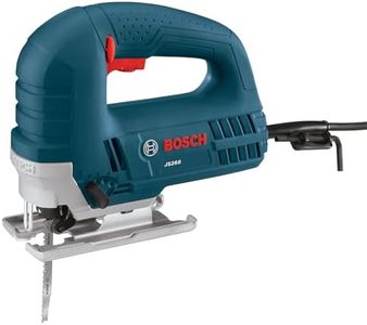 BOSCH JS260 Top-Handle Jig Saw - 6.0 Amp Motor, Variable Speed Control, Low-Vibration Plunging Design, Toolless Blade Change System - Ideal for Accurate and Smooth Cutting