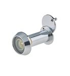 Door Viewer Polished Chrome Peepholes or Peek Holes | 200 Degree Fire Rated Spy Hole with Privacy Cover