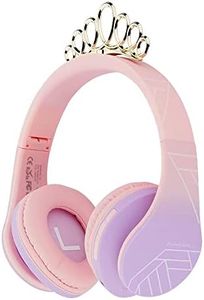 PowerLocus Kids Headphones Over-Ear, Bluetooth Wireless Headphones for Kids,with Microphone, Safe 85DB Volume Limited, Foldable with Carry Case, Audio Cable, Micro SD mode for Online Classes,PC,Phones