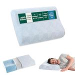 The White Willow Cervical Pillow for Neck & Shoulder Pain Relief Cooling Gel Memory Foam Pillow Contour Cervical Neck Orthopedic Pillow for Sleeping with Bamboo Cover- Standard Size 4" H