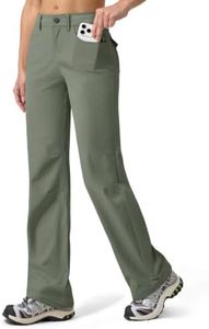 Willit Women's Hiking Pants Quick Dry UPF 50+ Stretch Travel Work Pants with Pockets Lightweight Water-Resistant 31" Sage Green 4