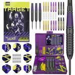 Target Darts Luke Littler Brass Dart Set with Fixed Steel Tip Points, 22G | Pro Grip Shafts & No.2 Pro Ultra Dart Flights | 100 Piece Professional Dart Set & Accessories for Any Player